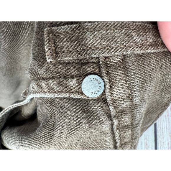 Loro Piana Linen Cotton Blend Straight Leg Jeans Mens 36 (33) Brown Made Italy - Picture 14 of 14